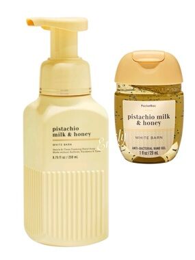 NEW Bath & Body Works PISTACHIO MILK & HONEY LUXE Foaming Hand Soap + PocketBac